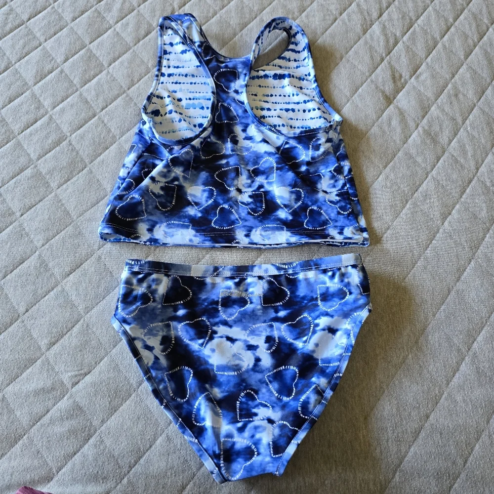 ⭐4/$20 Eddie Bauer Girls 2 piece Swimsuit Medium (10/12)